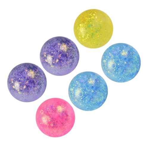 KOMBIUDA 6 Stück Stressbälle zum Drücken Elastische Bunte Druckentlastende Squeeze Toys zur Druckentlastung Waschbar Langlebig für Erwachsene Stressbewältigung und Entspannung von KOMBIUDA