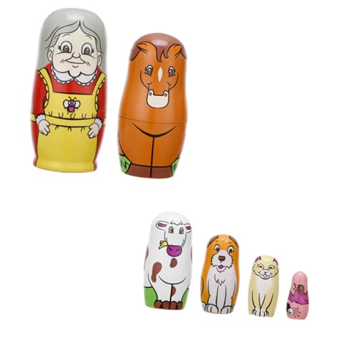 KOMBIUDA 6 Stück Teiliges Kreatives Holzspielzeug Matryoshka mit Großmutter Muster Handbemalt Dekoration oder für Sammler Klassisches Nistpuppen Design KOMBIUDA 6 Stück Teiliges Kreatives Holzspielzeug Matryoshka mit Großmutter Muster Handbemalt Dekoration oder für Sammler Klassisches Nistpuppen Design von KOMBIUDA