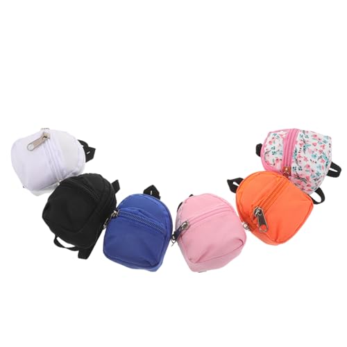 KOMBIUDA 6 Stück Teiliges Mini Puppenrucksack Leichte Kleine Zipper-Schulranzen für Mini Puppen Tragbar für Rollenspiele und Outdoor-Abenteuer Kompatibel für Vielseitiges Fantasievolles KOMBIUDA 6 Stück Teiliges Mini Puppenrucksack Leichte Kleine Zipper-Schulranzen für Mini Puppen Tragbar für Rollenspiele und Outdoor-Abenteuer Kompatibel für Vielseitiges Fantasievolles von KOMBIUDA