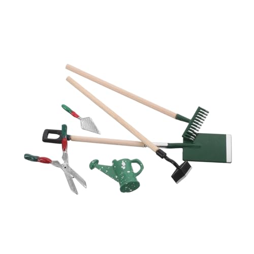 KOMBIUDA 6 Stück Teiliges Set Miniatur Gartenwerkzeuge für Puppenhäuser Realistische Mini Gartengeräte für Mikro Landschaften und Feengärten Gießkanne Rechen und Schaufel aus Leichtem KOMBIUDA 6 Stück Teiliges Set Miniatur Gartenwerkzeuge für Puppenhäuser Realistische Mini Gartengeräte für Mikro Landschaften und Feengärten Gießkanne Rechen und Schaufel aus Leichtem von KOMBIUDA