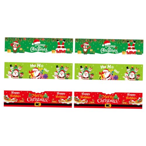 KOMBIUDA 6 Stück Weihnachtsdeko Aufkleber Für Wasserflaschen Weihnachtsplüschtiere Weihnachtsdekoration Weihnachtsaufkleber Weihnachtsanhänger von KOMBIUDA