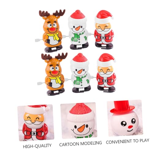 KOMBIUDA 6St weihnachtsdekoration Spielzeug Sortiment Aufziehspielzeug Laufende Spielsachen aufziehen Spielzeuge Haarstäbchen Spielzeug für Kleinkinder Partyzubehör Elch von KOMBIUDA