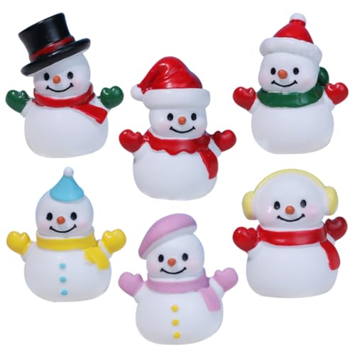 KOMBIUDA 6-teilige Miniatur-schneemann-weihnachtsstatue Schneemann-Figuren Aus Kunstharz Für Weihnachtsparty-schmuck KOMBIUDA 6-teilige Miniatur-schneemann-weihnachtsstatue Schneemann-Figuren Aus Kunstharz Für Weihnachtsparty-schmuck von KOMBIUDA