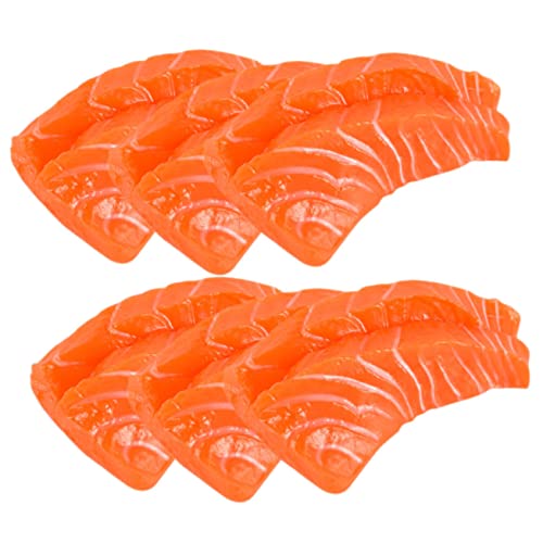 KOMBIUDA 6 Stück simuliertes Sashimi-Modell lachfas catchring ad hochzeitdeko hochzeitsdekoration Faux-Fleisch-Modell Anlage Schaufensterdekorationen Lachsmodell aus Kunststoff PVC Orange KOMBIUDA 6 Stück simuliertes Sashimi-Modell lachfas catchring ad hochzeitdeko hochzeitsdekoration Faux-Fleisch-Modell Anlage Schaufensterdekorationen Lachsmodell aus Kunststoff PVC Orange von KOMBIUDA