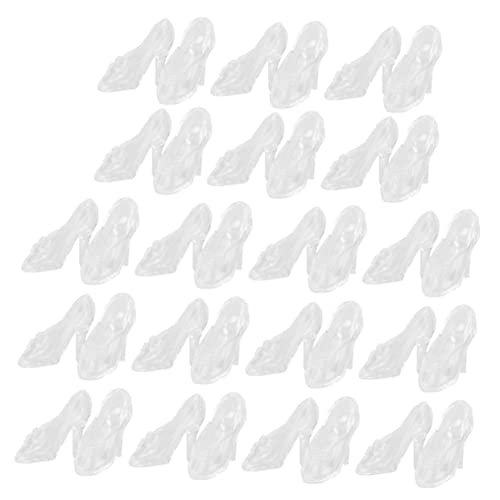 KOMBIUDA 60 Paare Kristall Pantoffel Ornamente USB Tischventilator Handventilator Schreibtischzubehör Bürobedarf Laptopständer Monitorarm Handheld -Fan Schuhclips Plastik Transparent von KOMBIUDA