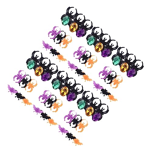 KOMBIUDA 60 Stück Fingerring Ringe Für Mädchen Spinne Schellt Halloween-gastgeschenke Spinnenringe Karikatur Spinnennetz-halloween-dekoration Spielzeugring Aus Kunststoff Plastik KOMBIUDA 60 Stück Fingerring Ringe Für Mädchen Spinne Schellt Halloween-gastgeschenke Spinnenringe Karikatur Spinnennetz-halloween-dekoration Spielzeugring Aus Kunststoff Plastik von KOMBIUDA