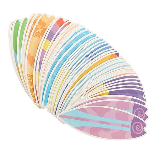 KOMBIUDA 60er Satz Surfbrett-stanzaufkleber Tropisches Hawaii Surfbrett Bunte Surfbrett Deko Für Pinnwand von KOMBIUDA