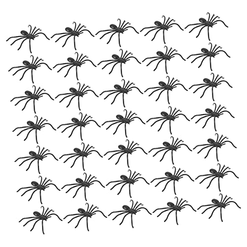 KOMBIUDA 60 Stück falsche Spinne Halloween Horror Halloween grusel Party Halloween Crazy gefälschtes Halloween-Schlauchboote Halloween-Requisiten gruselige Spinnen Plastik Black von KOMBIUDA