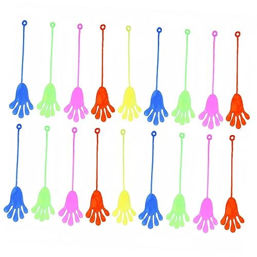 KOMBIUDA 60st Colored Sticky Hands Sticky Finger Toys Stretchy Sticky Fingers Party-klebespielzeug Für Die Hände Sensorisches Wacky Fun Stretchy Hand Kind Elastizität Plastik Geschenk von KOMBIUDA
