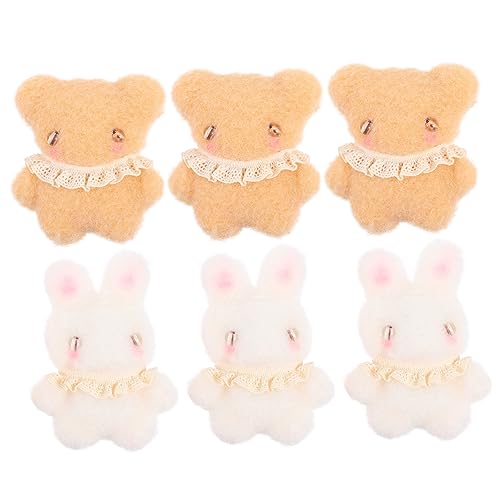 KOMBIUDA 6St Plüschhasenbär kuschelig le suppleant plüschbär unikal Homemade ausgestopft Mini-Kuscheltiere DIY Bär schmücken Plüschkaninchenzubehör Plüsch-Kaninchen-Bekleidungszubehör KOMBIUDA 6St Plüschhasenbär kuschelig le suppleant plüschbär unikal Homemade ausgestopft Mini-Kuscheltiere DIY Bär schmücken Plüschkaninchenzubehör Plüsch-Kaninchen-Bekleidungszubehör von KOMBIUDA