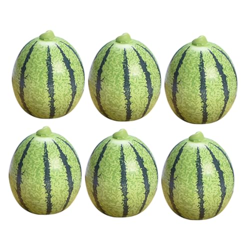 KOMBIUDA 6St künstliche Früchte Puppenhaus Wassermelone lebensechte Wassermelone Modelle Ornament Mini-Fake-Früchte Miniaturfrucht aus Harz kleine Frucht Dekorationen Pfirsiche Requisiten von KOMBIUDA
