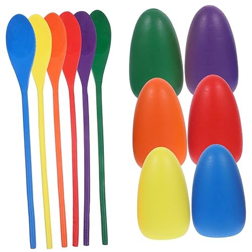 KOMBIUDA Und Löffelspiel Holzeier Kleinkinder Spielzeugset Balancierspiel Für Kinder Zum Spielen Im Freien Indoor-spaß Zu Hause von KOMBIUDA