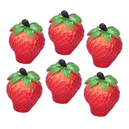 KOMBIUDA Miniatur-erdbeeren 6 Stück Künstliche Erdbeeren Gefälschte Früchte Für Foto-Requisiten KOMBIUDA Miniatur-erdbeeren 6 Stück Künstliche Erdbeeren Gefälschte Früchte Für Foto-Requisiten von KOMBIUDA