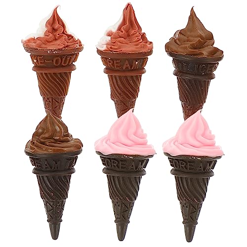 KOMBIUDA 6-teiliges Miniatur-Eiscreme-spielset Für Jungen Und Mädchen Eiscreme-spielset Für Puppenhaus Dekoratives Mini-lebensmittelspielzeug von KOMBIUDA