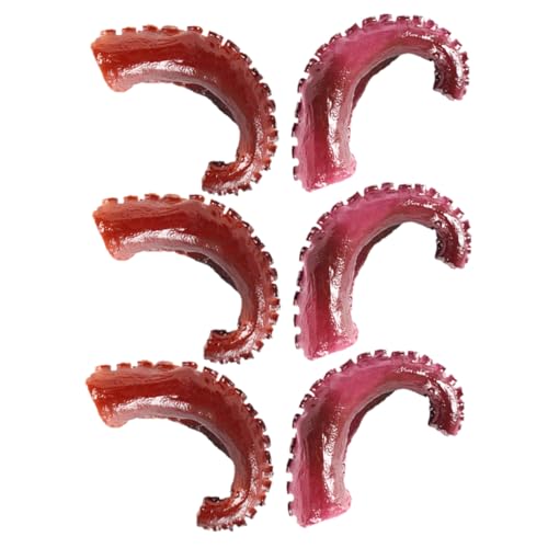 KOMBIUDA 6st Simulierte Tintenfischklaue Gefälschte Oktopustentakel Simulation Meerestier -Ornament Künstlicher Meerestierfiguren Simulation Ozeantier Skulptur PVC Meeresfrüchte von KOMBIUDA