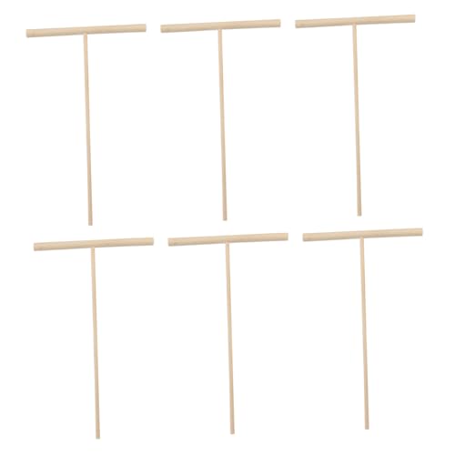 KOMBIUDA 6st T-förmiger Bambusrechen Feng Bausatz Sandtischverzierungen Mini-Zen-gartenrechen Sand Für Zen-Garten Block Kellen Anlage Sandkasten Sandkunst Mini-sandwerkzeuge Mini- von KOMBIUDA