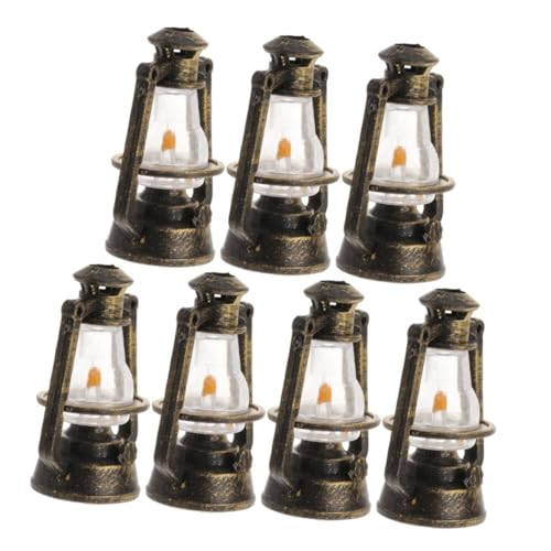 KOMBIUDA 7 Stück Retro Kerosinlampen für Puppenhaus Dekoration Mikro Landschaftsornamente für DIY Projekte und Kunst von KOMBIUDA