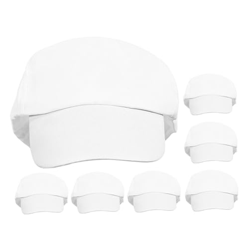 KOMBIUDA 7 Stück Teiliges Baseballcap aus Weißer Reiner Baumwolle Verstellbare Malbare Canvas Caps für Kreative Kinderpartys Handbemalbare Graffiti Hüte für kreatives Gestalten und von KOMBIUDA