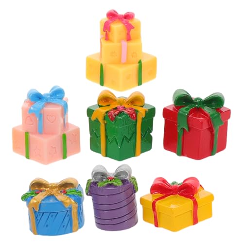KOMBIUDA 7 Stück Teiliges Miniatur Weihnachts-geschenkboxen aus Stabilem Resin Detailreich Handgefertigt Farbige Miniatur Weihnachtsdekorationen für DIY Bastelprojekte Puppenhaus Festliche KOMBIUDA 7 Stück Teiliges Miniatur Weihnachts-geschenkboxen aus Stabilem Resin Detailreich Handgefertigt Farbige Miniatur Weihnachtsdekorationen für DIY Bastelprojekte Puppenhaus Festliche von KOMBIUDA