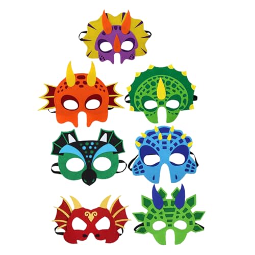 KOMBIUDA 7 Teilige Kindermaske Dinosaurier Kostüme Venom Partygeschenke Für Superhelden Figuren Spielzeugmasken Gepolsterte Halloween Maske Augenklappen Augenklappen Für von KOMBIUDA