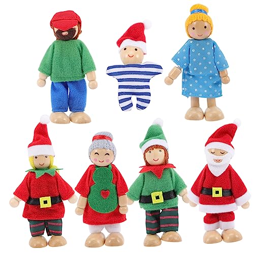 KOMBIUDA Familienpuppen-spielset 7-teiliges Familienpuppen-spielzeugset Aus Holz Spielhaus Rollenspielzeug Für Kinder KOMBIUDA Familienpuppen-spielset 7-teiliges Familienpuppen-spielzeugset Aus Holz Spielhaus Rollenspielzeug Für Kinder von KOMBIUDA