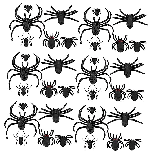 KOMBIUDA 70 Stück Halloween-Streich-Requisiten Schaum Schwarze falsche Spinne Halloween -Dekoration Halloween Halloween assecoires realistische Plastikspinnen Streichmodell Black von KOMBIUDA