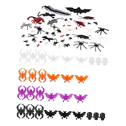KOMBIUDA 74 Stück Kniffliges Halloween Halloween Toys kinderspielzeuge Halloween assecoires Flying Toy Halloween realistische Fehler Verschiedene Fälschungen Plastik von KOMBIUDA