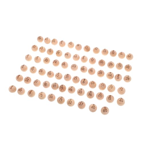 KOMBIUDA 75 Stück Bingo Holzkugeln Nummerierte Kugeln für Partys und Spiele Leicht und Tragbar aus Massivem Holz für Familienfeiern und Bildungsaktivitäten KOMBIUDA 75 Stück Bingo Holzkugeln Nummerierte Kugeln für Partys und Spiele Leicht und Tragbar aus Massivem Holz für Familienfeiern und Bildungsaktivitäten von KOMBIUDA