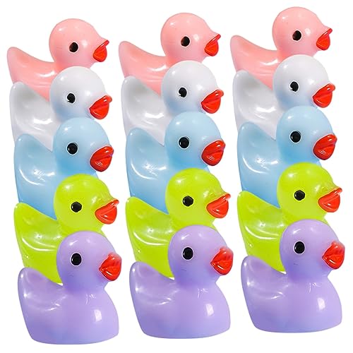 KOMBIUDA 75 Stück Miniaturfigur Für Den Garten Kleine Enten Mini-Enten Masse Miniaturen Stehen Mini-Enten Miniatur Mini-Sachen Klein Streich Mini Winzig Süß Winzig Modelle Kleine Enten Harz von KOMBIUDA