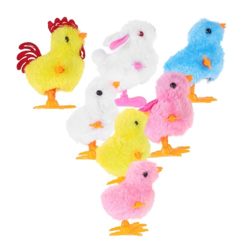 KOMBIUDA 7St Auf dem Uhrwerk Küken Osterdekoration für für Kleinkinder interaktives Partygeschenkküken Osterküken Gastgeschenke Plüsch KOMBIUDA 7St Auf dem Uhrwerk Küken Osterdekoration für für Kleinkinder interaktives Partygeschenkküken Osterküken Gastgeschenke Plüsch von KOMBIUDA