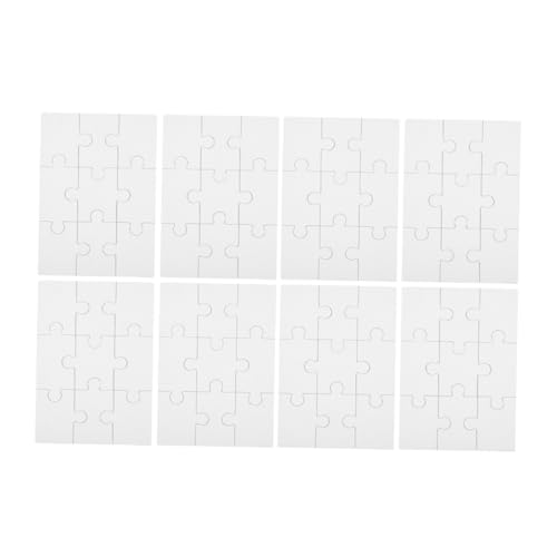 KOMBIUDA 8 Blätter Leere Puzzles Leer Puzzle Transferpuzzle Selber Machen Produkte Für Sublimationsrohlinge Leere Rätsel Sublimations-Puzzle-Handwerk DIY-versorgung Hölzern Weiß von KOMBIUDA