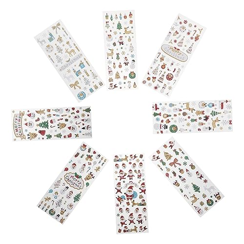 KOMBIUDA 8 Blätter Weihnachtsaufkleber Für DIY -Aufkleber Aufkleber Für Zuhause Kreativer Weihnachtsaufkleber DIY -abziehbilder Schöner DIY Aufkleber Schöner Weihnachtsaufkleber PVC KOMBIUDA 8 Blätter Weihnachtsaufkleber Für DIY -Aufkleber Aufkleber Für Zuhause Kreativer Weihnachtsaufkleber DIY -abziehbilder Schöner DIY Aufkleber Schöner Weihnachtsaufkleber PVC von KOMBIUDA