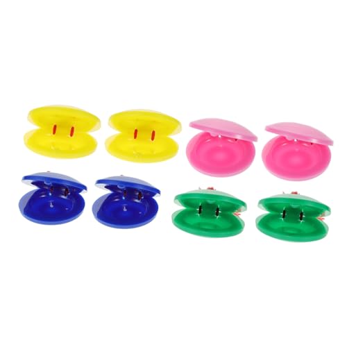 KOMBIUDA 8 Stück Finger Kastagnetten für Teiliges und Musikinstrument für Musikalische Früherziehung Rhythmusübungen und Spielspaß KOMBIUDA 8 Stück Finger Kastagnetten für Teiliges und Musikinstrument für Musikalische Früherziehung Rhythmusübungen und Spielspaß von KOMBIUDA