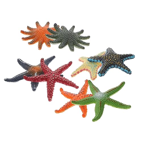 KOMBIUDA 8 Stück Meereslebewesen-Modell Meeresbewohner Seesternfigur Ozeanhandwerk Für Dekorative Seesternverzierung Meeresleben Kleine Meerestierfiguren Meerestiere Weichkleber von KOMBIUDA