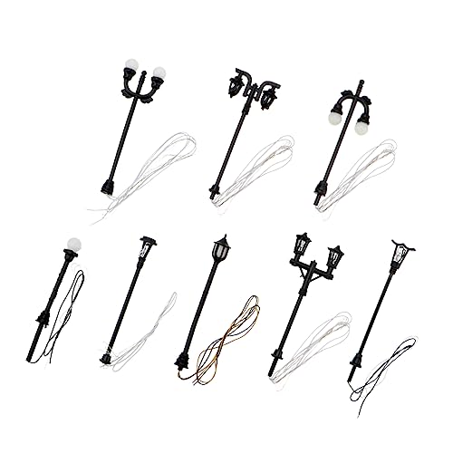 KOMBIUDA 8 Stück Micro-landcape Street Light Ornamente Miniaturen Lampe Landschaft Zubehör Für Miniaturszenen Dekoration Mikro Klein Straßenlaternenmodell Leichtes Harz Black KOMBIUDA 8 Stück Micro-landcape Street Light Ornamente Miniaturen Lampe Landschaft Zubehör Für Miniaturszenen Dekoration Mikro Klein Straßenlaternenmodell Leichtes Harz Black von KOMBIUDA