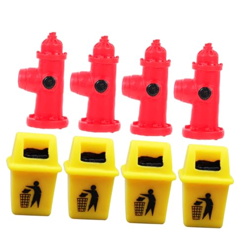KOMBIUDA 8 Stück Mikro-landschaftsmodell Kleines Mülleimer Modell Mülltonne Sortieren Tischdekoration Aus Sand Mikro-landschaftsgestaltung Requisiten Mini-feuerhydranten- Harz von KOMBIUDA