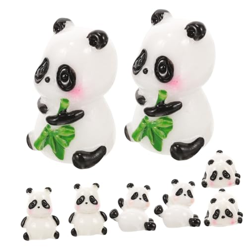 KOMBIUDA Panda-Spielzeug Aus Kunstharz Bezaubernde Panda-Ornamente Für Garten Dekorative Figur Niedliche Tierdekorationen von KOMBIUDA