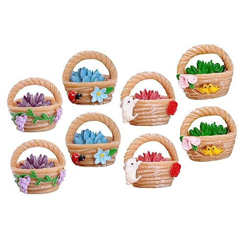 KOMBIUDA Miniatur-blumenkorb Aus Kunstharz 8-teiliges Satz Dekoration Für Puppenhäuser Mini-zimmerpflanzenornament Einfach Und Praktisch KOMBIUDA Miniatur-blumenkorb Aus Kunstharz 8-teiliges Satz Dekoration Für Puppenhäuser Mini-zimmerpflanzenornament Einfach Und Praktisch von KOMBIUDA