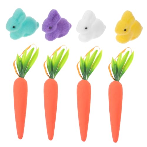 KOMBIUDA 8stücke Teiliges Set Bunten Ostern Dekorationen Mit Karotten Und Hasen Schaumstoff-hänger Für Festliche Anlässe Als Osterparty-Dekoration Und Fotorequisite von KOMBIUDA