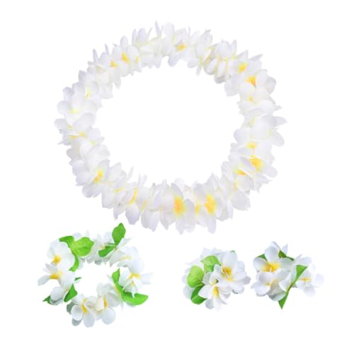 KOMBIUDA 8 Stück Teiliges Hawaii Blumenkranz Set Weiß und Dicke Dichte Blüten Girlande als Halskette Haarband und Armband Vielseitiges Partyzubehör für Hochzeiten Kostüme und Strandfeiern KOMBIUDA 8 Stück Teiliges Hawaii Blumenkranz Set Weiß und Dicke Dichte Blüten Girlande als Halskette Haarband und Armband Vielseitiges Partyzubehör für Hochzeiten Kostüme und Strandfeiern von KOMBIUDA
