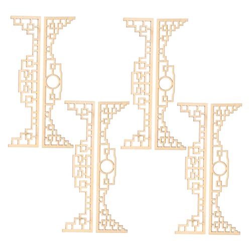 KOMBIUDA 8 Stück Teiliges Mini Hänge Screen für Chinesische Architekturmodelle Vintage Dekorationszubehör für Puppenhäuser Traditionelle Miniatur Szenen Beige Ornamente für und von KOMBIUDA