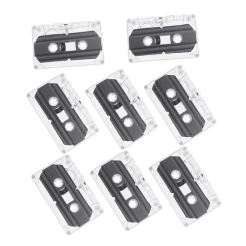 KOMBIUDA 8 Stück leeres Band Audiokassetten Kassettenmusik Musikkassetten Kassettenrekorder Bandrekorder Kassettenklebebahn Leere Kassette Musikband Kassettenband leer Plastik Transparent von KOMBIUDA