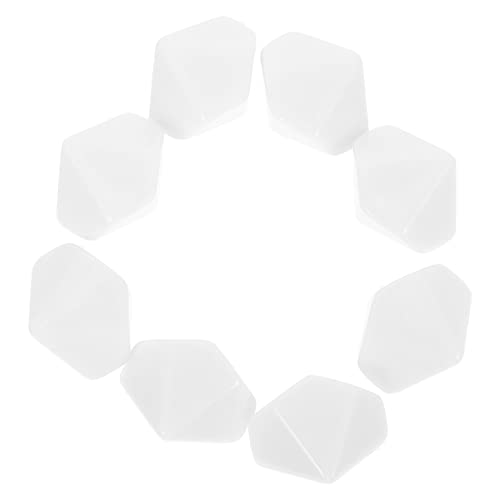 KOMBIUDA 8St Leere Würfel Jumbo Glatte Würfel Attrappen Spiele Würfel zum Basteln Party Sachen Party Supplies Spielzeugwürfel Bar- maßgefertigte Würfel Spiel Würfel Acryl Weiß von KOMBIUDA