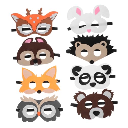 KOMBIUDA 8 Dekorative Tiermasken Lustige Lebensechte Filzmasken Für Halloween-partygeschenke Und Cosplay-events KOMBIUDA 8 Dekorative Tiermasken Lustige Lebensechte Filzmasken Für Halloween-partygeschenke Und Cosplay-events von KOMBIUDA