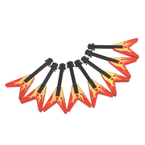 KOMBIUDA Realistische Miniaturgitarre 8-teiliges Mini-Gitarren-bastelset Für Die Heimparty Ukulele-Ornament Gitarren-Requisite Musikinstrument von KOMBIUDA