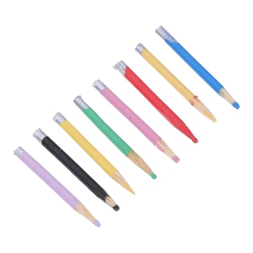 KOMBIUDA 8er Satz Miniatur Bleistift Bunte Bleistift Simulation Mini Haus Deko Ornament Für Puppenhaus KOMBIUDA 8er Satz Miniatur Bleistift Bunte Bleistift Simulation Mini Haus Deko Ornament Für Puppenhaus von KOMBIUDA