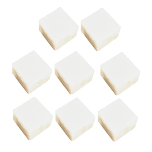 KOMBIUDA 8St Simulierter Tofu lebensechte Nahrung Simulationsessen Tofu-Modell Modelle Food-Modell Fake-Food-Dekor Lebensmittel gefälschtes Essen Lagerzubehör schmücken Tofu-Würfel PVC Weiß von KOMBIUDA