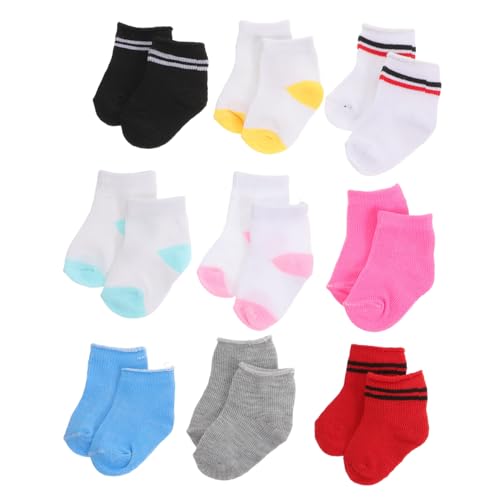 KOMBIUDA 9 Paare Puppensocken für Mädchen aus Baumwolle Bunte Mini-strümpfe für Babypuppen Vielseitige Doll Socks Zubehör für Kleinkinder Kreatives Rollenspiel KOMBIUDA 9 Paare Puppensocken für Mädchen aus Baumwolle Bunte Mini-strümpfe für Babypuppen Vielseitige Doll Socks Zubehör für Kleinkinder Kreatives Rollenspiel von KOMBIUDA