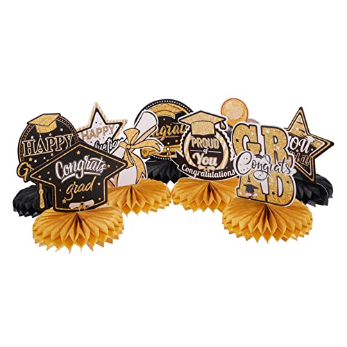 KOMBIUDA 9 Stück Abschluss-Waben-Ornament goldene und Schwarze Partydekorationen Goldener Lametta-Vorhang abschluss Party partydeko Einschulung Abschlussfeier-Zubehör abschlusspapier KOMBIUDA 9 Stück Abschluss-Waben-Ornament goldene und Schwarze Partydekorationen Goldener Lametta-Vorhang abschluss Party partydeko Einschulung Abschlussfeier-Zubehör abschlusspapier von KOMBIUDA