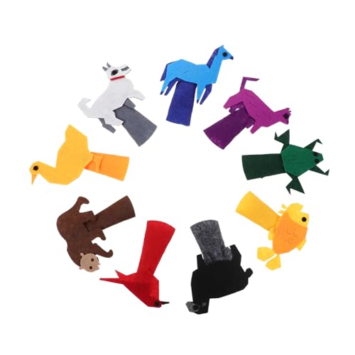 KOMBIUDA 9 Stücke Tierform Fingerpuppen Für Kleinkinder Weiche Filzpuppen Für Geschichtenerzählen Niedliche Cartoon Fingerpuppen Für Kinder KOMBIUDA 9 Stücke Tierform Fingerpuppen Für Kleinkinder Weiche Filzpuppen Für Geschichtenerzählen Niedliche Cartoon Fingerpuppen Für Kinder von KOMBIUDA